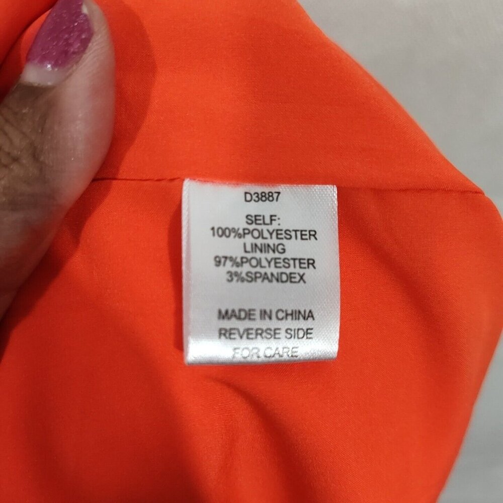 Alexia Admor Alessi Gown One Shoulder Dress Women Size 2 Orange Cocktail Party - Picture 9 of 10